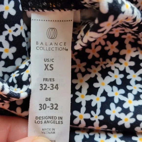 Balance Collection Biker Shorts XS Floral Print High Waist Yoga Activewear - Picture 4 of 5